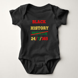 Schwarze Geschichtsmonat 24/7/365 - SCHWARZE GESCH Baby Strampler