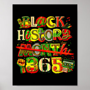 Schwarze Geschichtsmonat 365 Retro kultureller Sto Poster