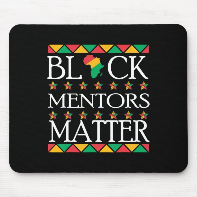 Schwarze Geschichtsmonat Mentoren Problem Afroamer Mousepad (Vorne)