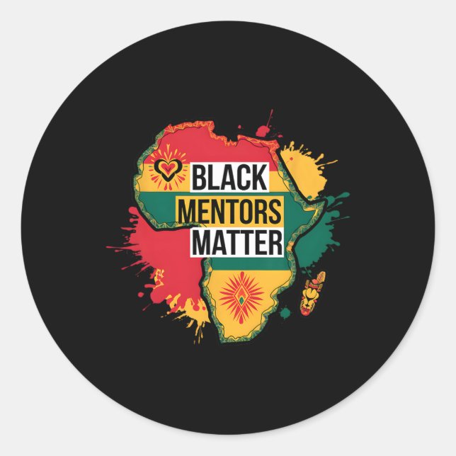 Schwarze Geschichtsmonats-Mentoren Problem Afrika  Runder Aufkleber (Vorderseite)