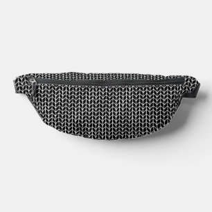 SCHWARZE GESTRICKTE Hüfttasche