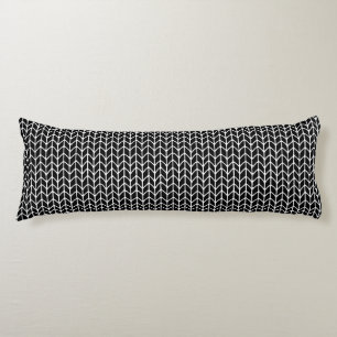 Schwarze Gestrickte Körperkissen