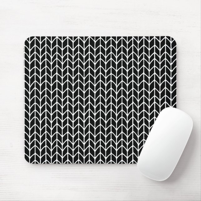 SCHWARZE GESTRICKTE Mauspad (Mit Mouse)