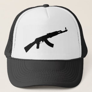 schwarze Gewehr ak 47 Ikone Truckerkappe