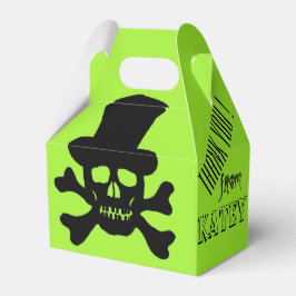 Schwarze Gift-Schädel und Kreuzbein-Gunstboxen Geschenkschachtel
