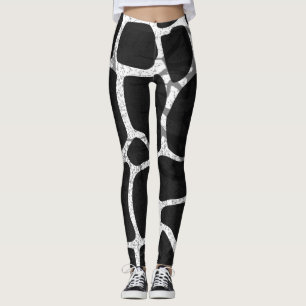 Schwarze Giraffe Leggings