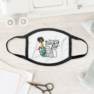 Schwarze Girl-Eimer-Maske Mund-Nasen-Maske