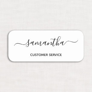 Schwarze, girly Signatur Name Jobtitel Namensschild