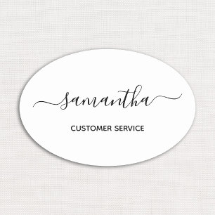 Schwarze, girly Signatur Name Jobtitel Namensschild