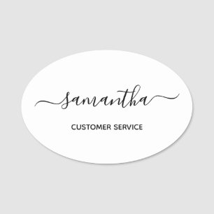 Schwarze, girly Signatur Name Jobtitel Namensschild