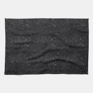 Schwarze Glitzern Handtuch