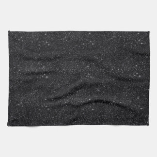 Schwarze Glitzern Handtuch