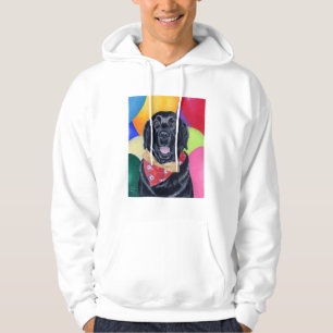 Schwarze glückliche Birthay Malerei Labradors Hoodie
