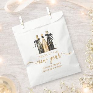 Schwarze Gold Champagner Sekt Silvesterparty Geschenktütchen