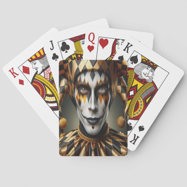Schwarze Gold Diamond Joker Klassische Spielkarten (Rückseite)