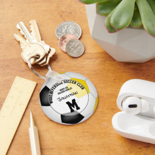 Schwarze Gold Fußball-Mannschaft Farben Geschenke  Schlüsselanhänger