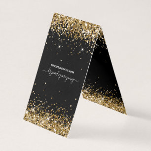 Schwarze Gold Glitter 2 Halsketten Displaykarten