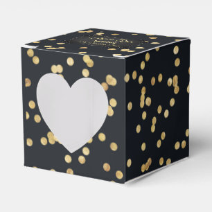 Schwarze Gold Glitter Party Favor Box Geschenkschachtel
