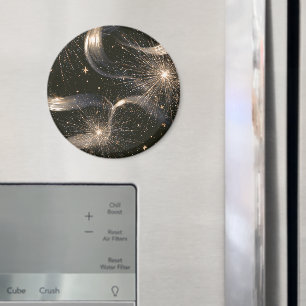 Schwarze Gold Glitzer Sterne Magnet