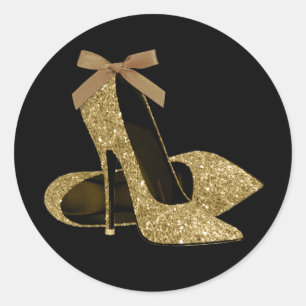 Schwarze Gold High Heel Sticker