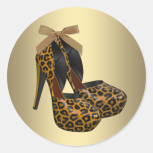Schwarze Gold High Heel Sticker
