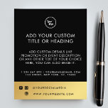 Schwarze Gold - Ihr benutzerdefiniertes Firmenlogo Flyer<br><div class="desc">Dieser moderne,  minimalistische Flyer wäre ideal für Ihre geschäftlichen und Werbebedürfnisse. Fügen Sie einfach Ihre eigenen Daten hinzu,  indem Sie auf die Option "Personalisieren" klicken.</div>