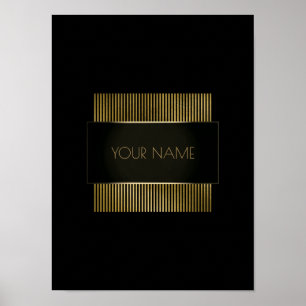 Schwarze Gold-Konzeptgrösse Poster