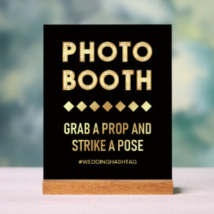 Schwarze Gold Marquee Buchstaben Hochzeits Foto Bo Acrylschild