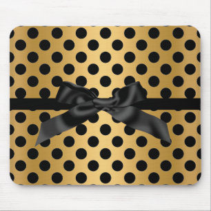 SCHWARZE GOLD POLKA DOT BOUSE PAD MOUSEPAD