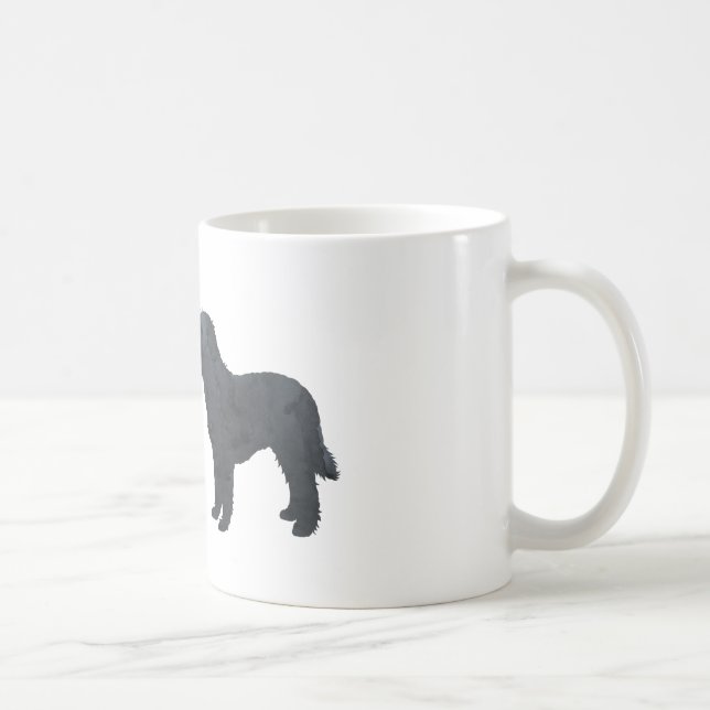 Schwarze Goldendoodle / Labradoodle Artwork Kaffeetasse (Rechts)