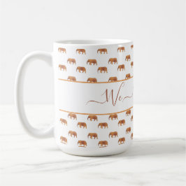 Schwarze goldene Elefanten für Vater Ringer 15oz Kaffeetasse