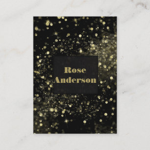Schwarze & goldene funkelnde Lichter Glamour Glanz Visitenkarte