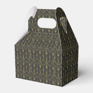 Schwarze goldene geometrische Kunst Deko Vintages  Geschenkschachtel