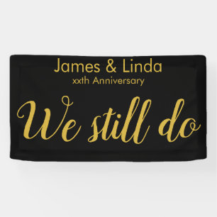 Schwarze Goldene Hochzeit-Jubiläumsfeier Hintergru Banner