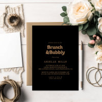 Schwarze Goldene Klassische Brunch-und-Sekt-Brautp