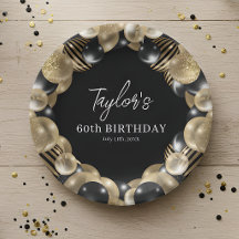 Schwarze Goldene Luftballons 60. Geburtstag
