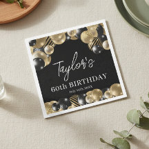Schwarze Goldene Luftballons 60. Geburtstag
