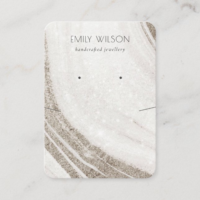 Schwarze goldene Marmorplatte Visitenkarte (Vorderseite)