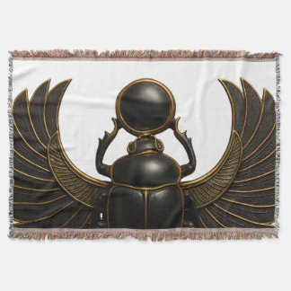 Schwarze & Goldene Pharaonische Käfer-Decke Decke