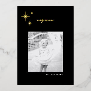 Schwarze & goldene Radiant Frische Tour Foil Card Folien Feiertagskarte