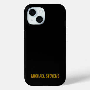 Schwarze Goldfarbe Professionell Name hinzufügen Case-Mate iPhone Hülle