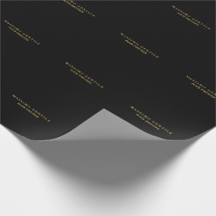Schwarze Goldfarbe Professioneller Trend Geschenkpapier
