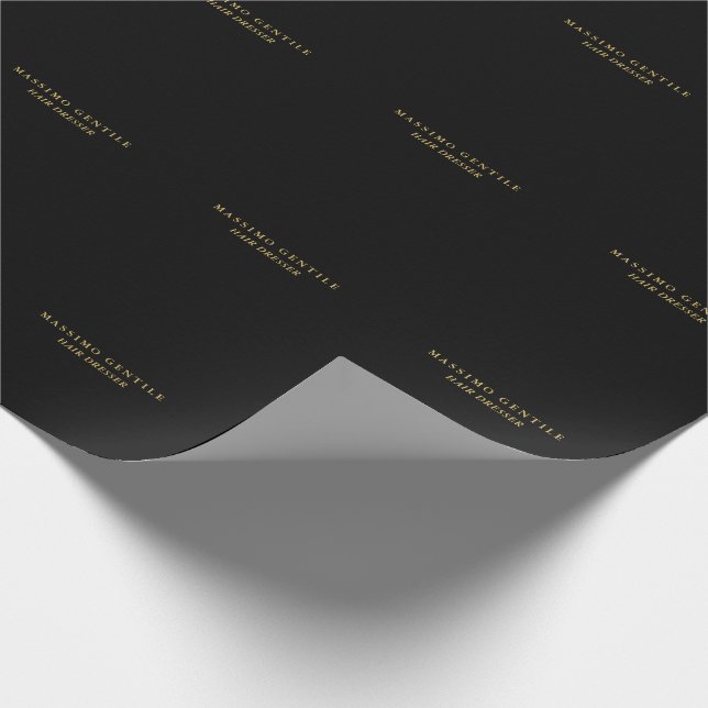 Schwarze Goldfarbe Professioneller Trend Geschenkpapier (Ecke)