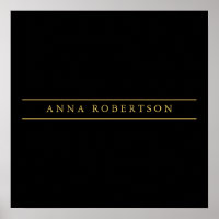 Schwarze Goldfarben Beruflich Chic Minimalistisch