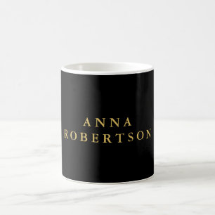 Schwarze Goldfarben Beruflich Trendy Minimalistisc Kaffeetasse