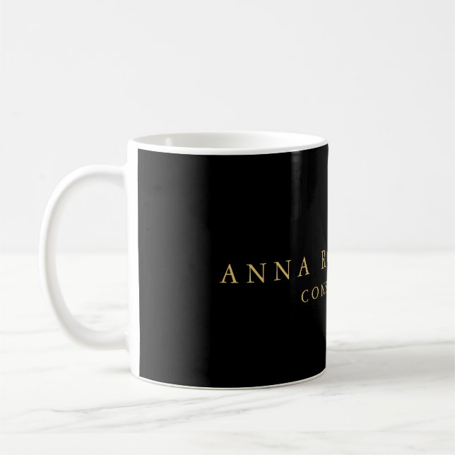 Schwarze Goldfarben Beruflich Trendy Minimalistisc Kaffeetasse (Links)