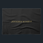 Schwarze Goldfarben Beruflich Trendy Moderne Schli Geschirrtuch<br><div class="desc">Schlichte Minimalistische moderne Designs. Sie sind alle einfach,  modern,  attraktiv.</div>