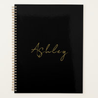 Schwarze Goldfarben Beruflich Trendy Moderner Name