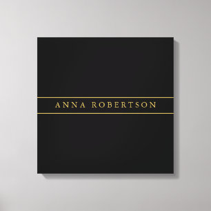 Schwarze Goldfarben Professionell Chic Minimalisti Leinwanddruck