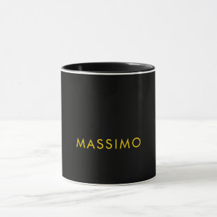 Schwarze Goldfarben Professioneller Minimalist Nam Tasse